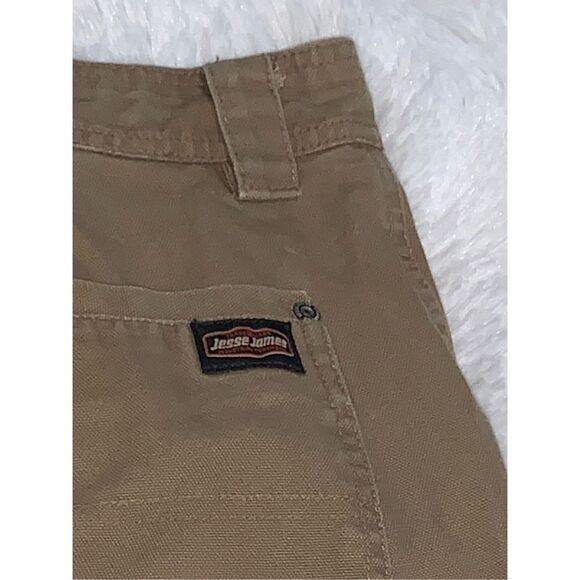 Jesse James Shorts Mens Size 40 Workwear Duck Canvas Utility Flat Front - Picture 4 of 16